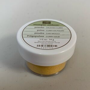 Stampin Up Embossing Powder Crushed Curry Yellow Textured Raised Craft Scrapbook